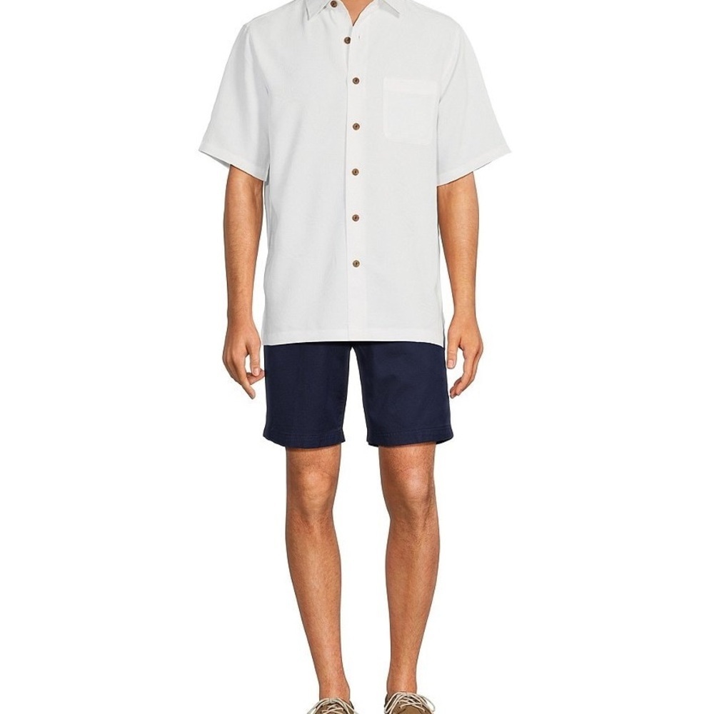 Caribbean Men's Dark Blue Flat Front Shorts - Picture 1 of 8